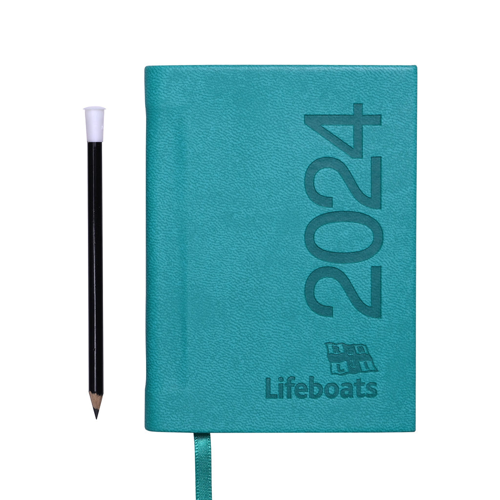 2024 Pocket Diary with Pencil, Kingfisher RNLI Shop