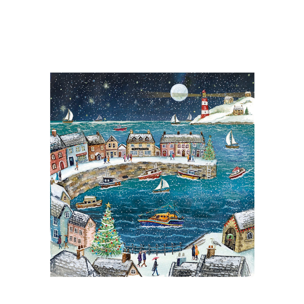 Christmas Harbour Cards, Pack of 8 RNLI Shop