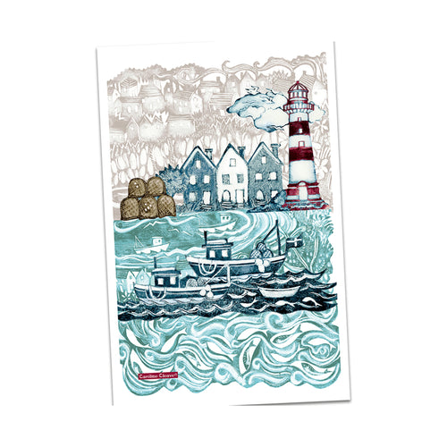 Emma Ball Lighthouse Tea Towel