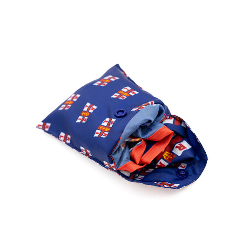 RNLI Flag Recycled Popper Shopper Bag, Navy