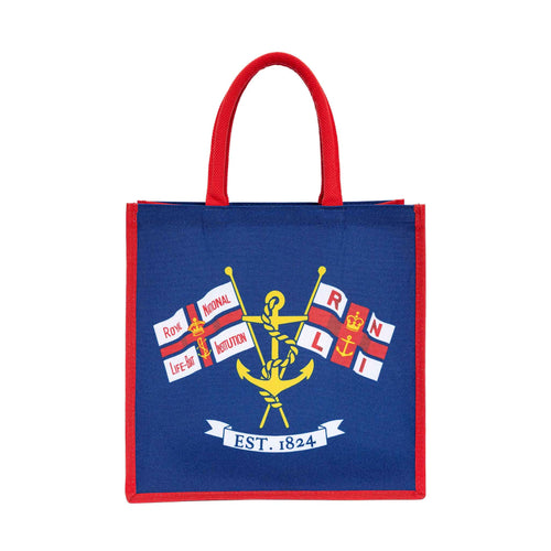 RNLI Heritage Flag Recycled Shopping Bag, Navy