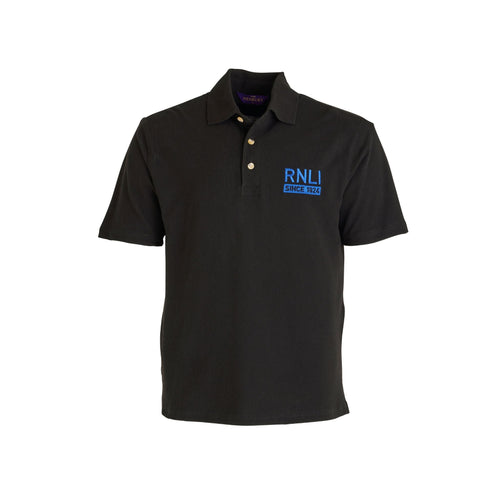 RNLI Since 1824 Men's Polo Shirt, Black