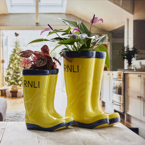 RNLI Yellow Welly Garden Planter, Large
