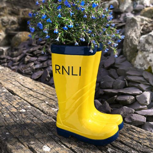 RNLI Yellow Welly Garden Planter, Small