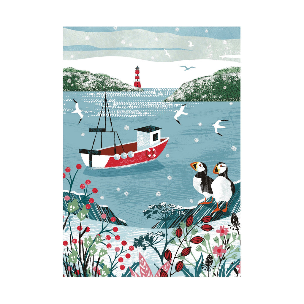 Seaside Christmas Cards, Pack of 8 RNLI Shop