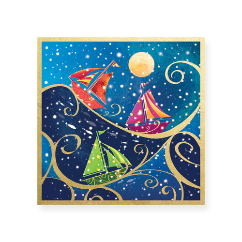 Three Ships Christmas Cards, Pack of 8 2025