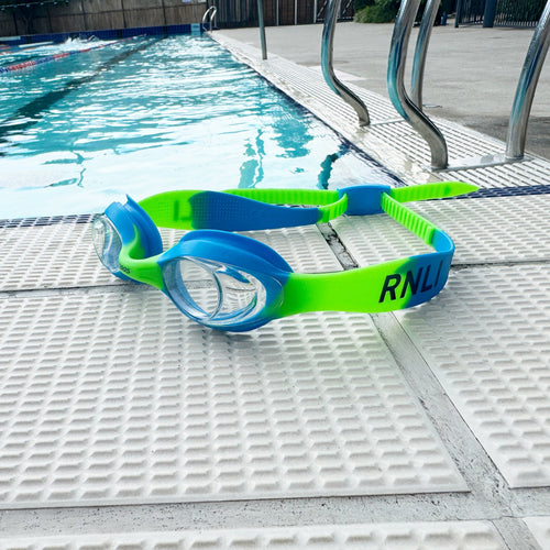 Zoggs X RNLI Kids' Little Cadet Goggles, Blue/Green