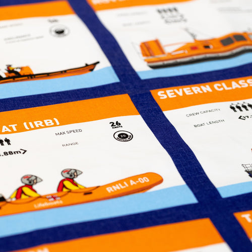 Rescue and Lifeboat Stats Tea Towel Set