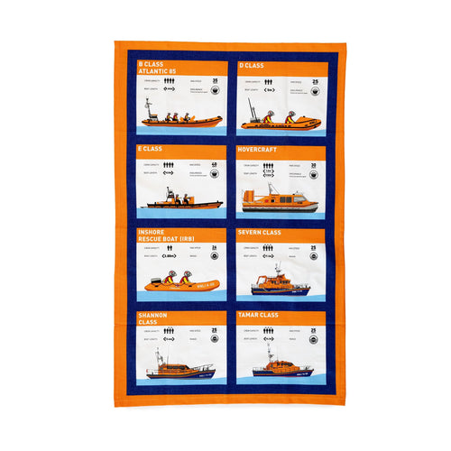 Rescue and Lifeboat Stats Tea Towel Set