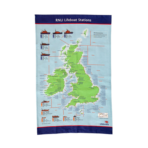 Rescue and Lifeboat Stats Tea Towel Set