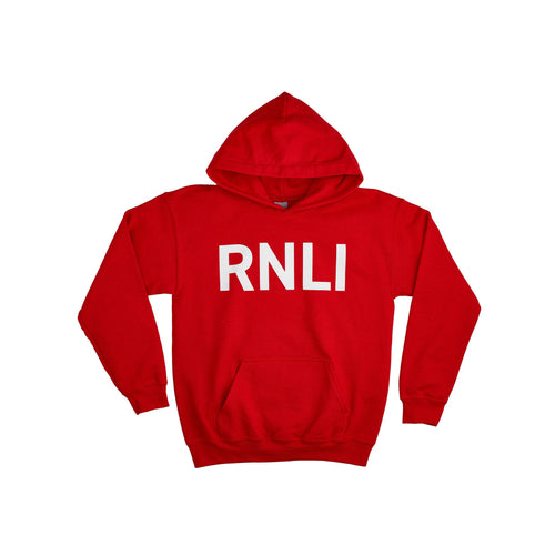 RNLI Kids' Adventure Logo Hoodie, Red