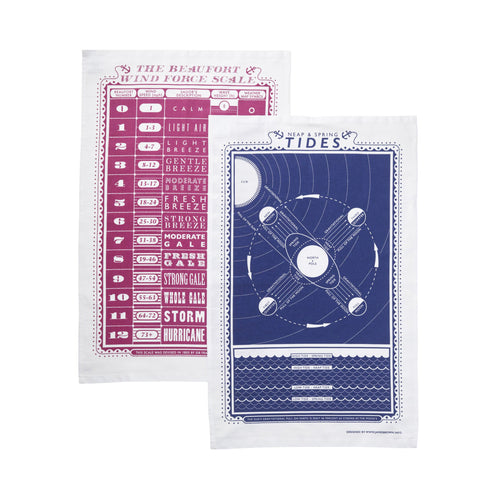 Tide and Winds Tea Towel, 2 Pack