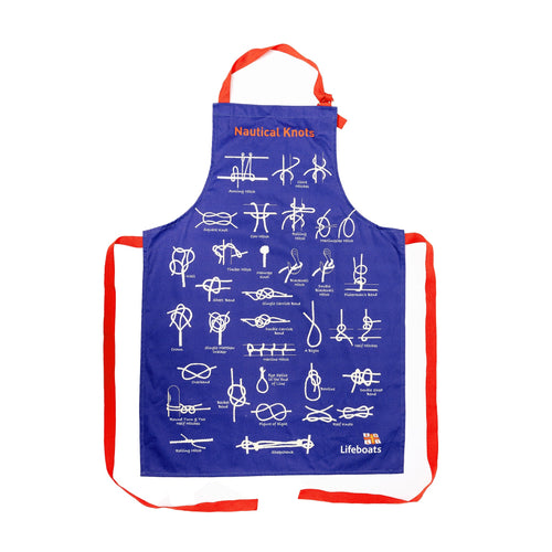 Tie Knots Apron, Navy