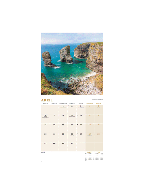 2026 Coastlines Of Britain Calendar