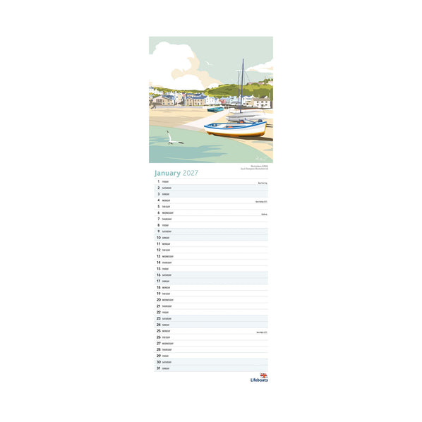 2027 COASTAL ILLUSTRATIONS CALENDAR
