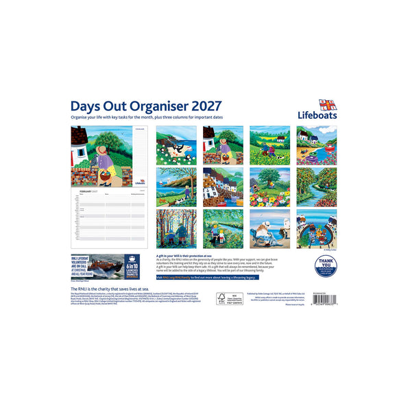 2027 DAYS OUT ORGANISER CALENDAR