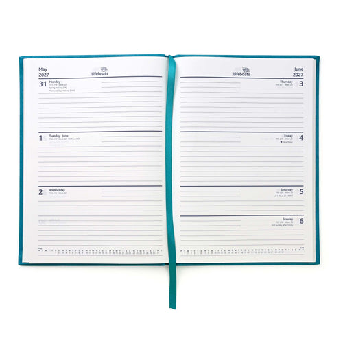 2027 DESK DIARY KINGFISHER