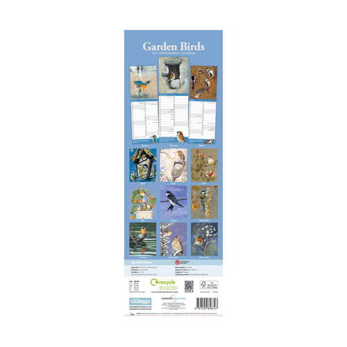 2027 GARDEN BIRDS SLIM CALENDAR