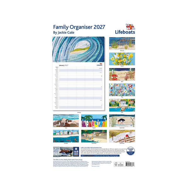 2027 JACKIE GALE FAMILY ORGANISER CALENDAR