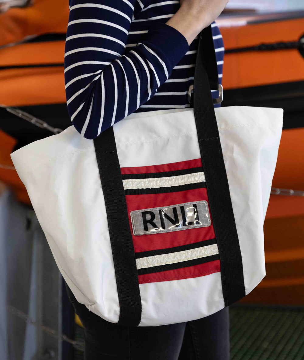  RNLI Repurposed Lifejacket Red Tote 