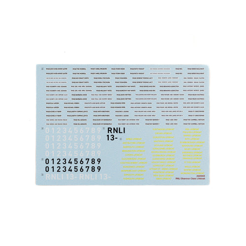 Airfix RNLI Shannon Decal Sheets