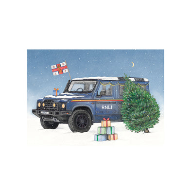 Bringing Home the Tree Christmas Cards, Pack of 8, Bilingual Welsh/English
