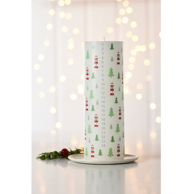 Christmas Advent Candle with a sparkly background