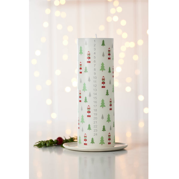 Christmas Advent Candle with a sparkly background