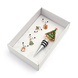 Christmas Drink Charm and Tree Stopper Set