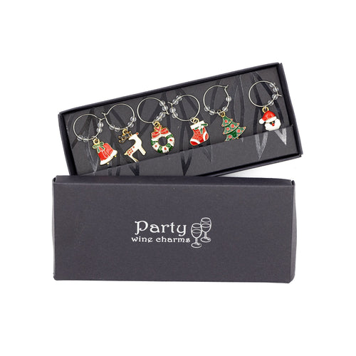 Christmas Wine Charms