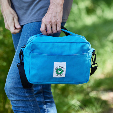 CORA + SPINK FONTHILL CANVAS BAG BLUE