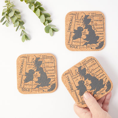 Cork Shipping Forecast Coasters, Set Of 4