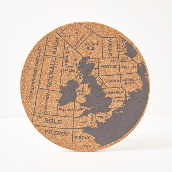 Cork Shipping Forecast Placemats, Set Of 4