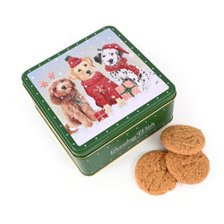 Embossed Jingle Paws Biscuit Tin