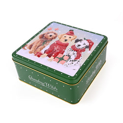 Embossed Jingle Paws Biscuit Tin