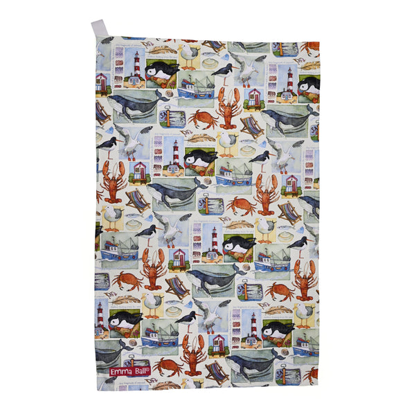 Emma Ball Coastal Pieces Tea Towel