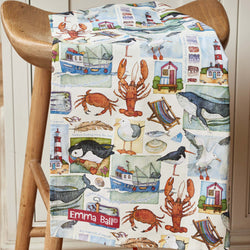 Emma Ball Coastal Pieces Tea Towel
