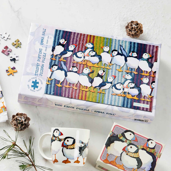 Emma Ball Stripey Puffin Jigsaw