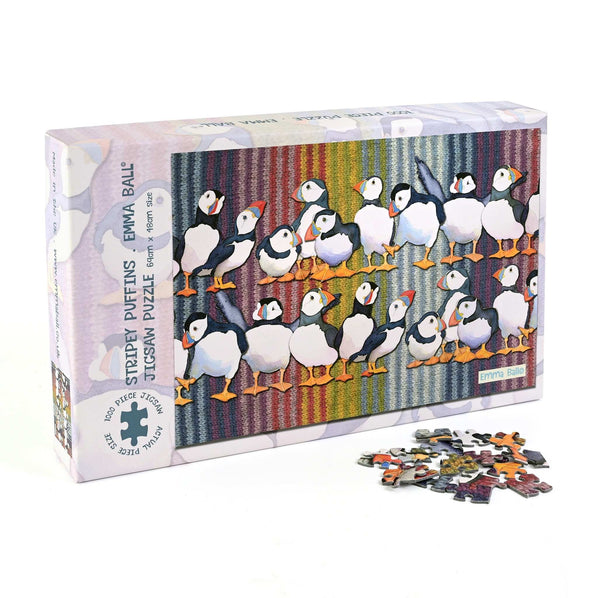 Emma Ball Stripey Puffin Jigsaw