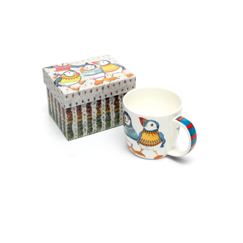 Emma Ball Woolly Puffins Mug