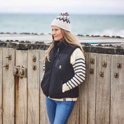 Fairisle Pattern Hat, Cream