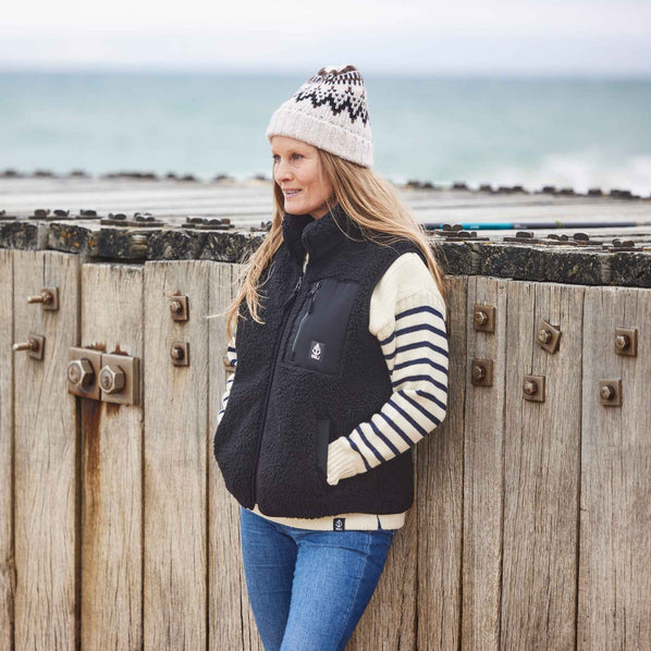 Fairisle Pattern Hat, Cream