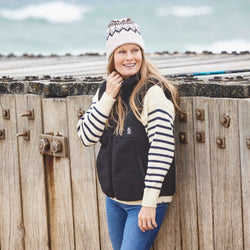 Fairisle Pattern Hat, Cream