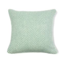 Fishbone Cushion, Sea Green