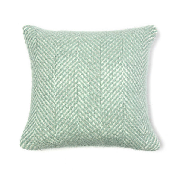 Fishbone Cushion, Sea Green