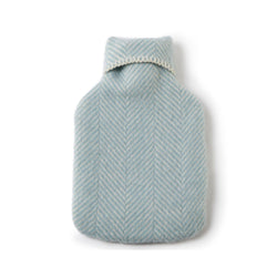 Fishbone Pure New Wool Hot Water Bottle, Duck Egg