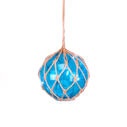 Glass Float with LED Lights, Turquoise