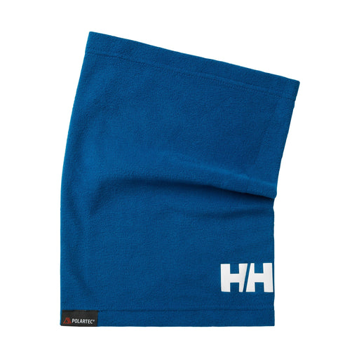A deep blue neck tube with Helly Hansen's 'HH' logo in contrasting white near the base.