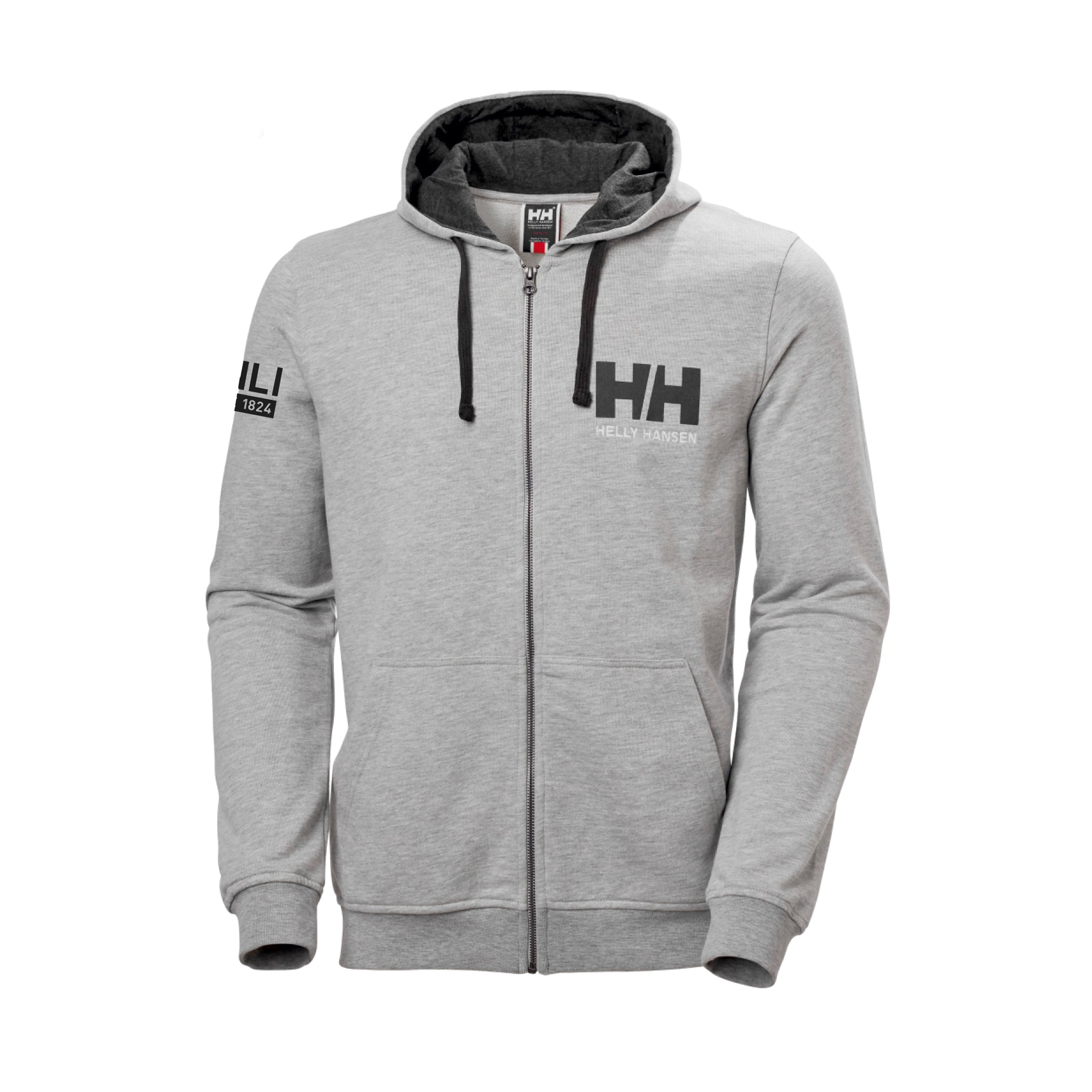 Helly Hansen RNLI Men s Logo Zip Hoodie Grey RNLI Shop