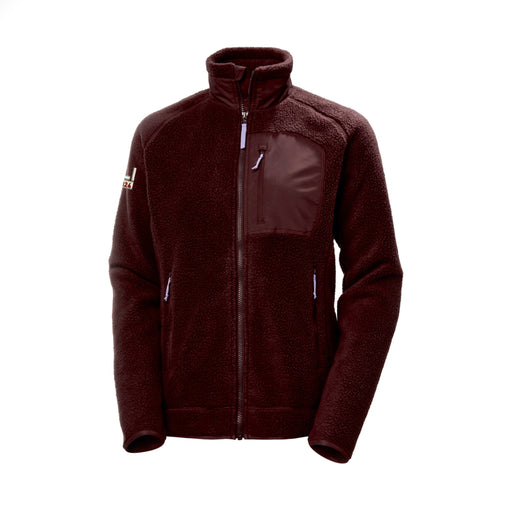 A full zip jacket in burgundy with a chest pocket and two zipped hand pockets. The RNLI Since 1824 logo is embroidered on the right sleeve.